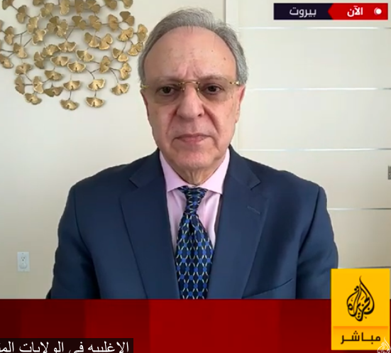 مع الضيف رئيس مؤسسة الأمريكيين من أجل السلام الدكتور بشارة بحبح